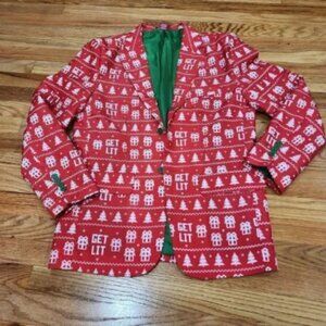 Men's Christmas Blazer Suit Get Lit